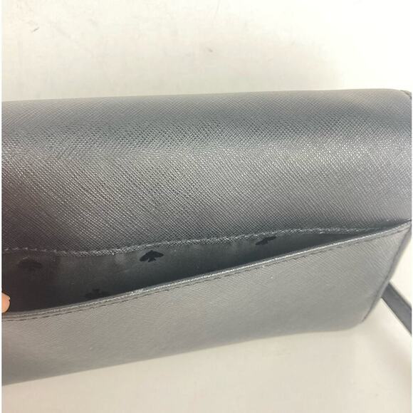 KATE SPADE Staci Small Flap Leather Crossbody in Black - Picture 8 of 15